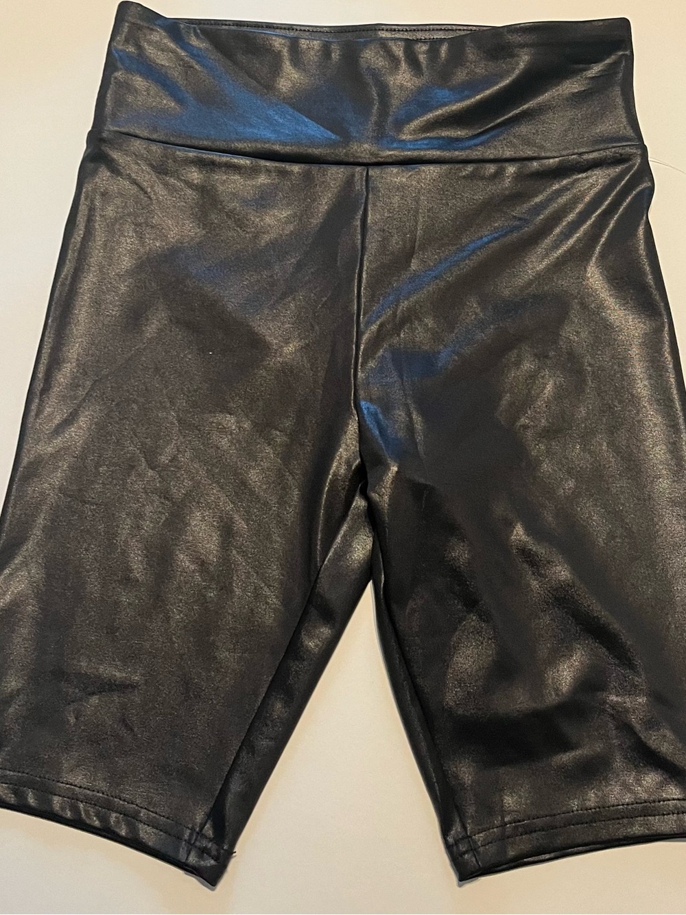 Wild fable Shiny Black Faux Leather Biker Shorts